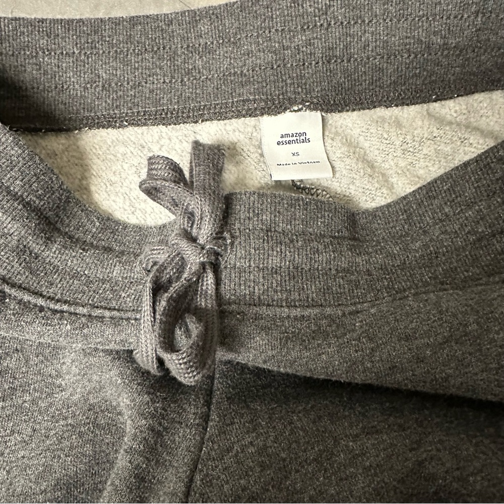 Amazon Essentials Dark Grey Drawstring Fleece Pants XS - Picture 4 of 6